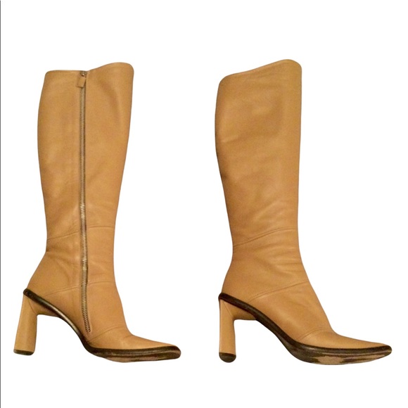 GOFFREDO FRANTINI immaculate condition square toe boots. 3.5 heel 19 high - Picture 1 of 9